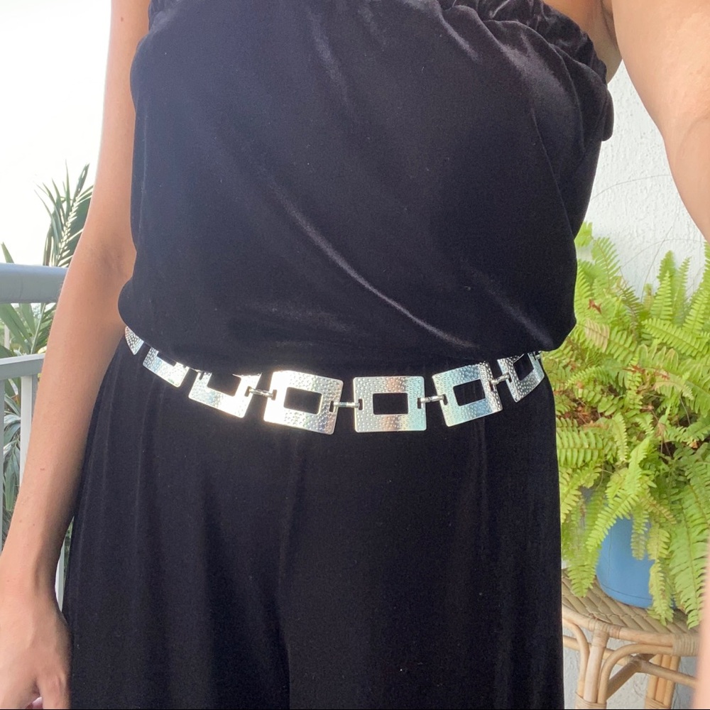 Black Velvet Strapless Jumpsuit - Picture 7 of 8